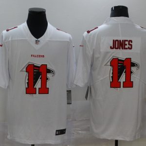 Men's Atlanta Falcons #11 Julio Jones White Shadow Logo Limited Jersey