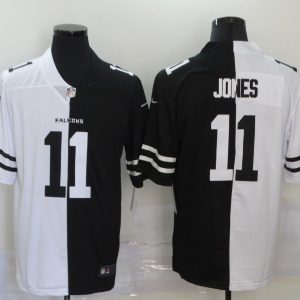 Men's Atlanta Falcons #11 Julio Jones Black/White Split 2020 Vapor Untouchable Limited Jersey