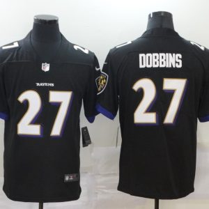 Men's Baltimore Ravens #27 Dobbins Black Vapor Untouchable Limited Jersey