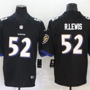 Men's Baltimore Ravens #52 Lewis Black Vapor Untouchable Limited Jersey