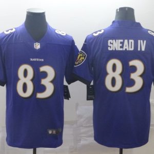Men's Baltimore Ravens #83 Willie Snead IV Purple Vapor Untouchable NFL Jersey