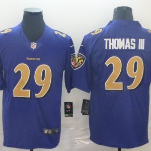 Men's Baltimore Ravens #29 Earl Thomas III Purple Color Rush Limited Jersey
