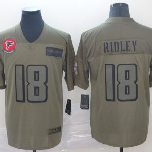 Nike Atlanta Falcons #18 Ridley 2019 Olive Salute To Service Limited Men Jersey