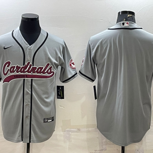 Men's Arizona Cardinals Blank Grey Baseball Nike Jersey