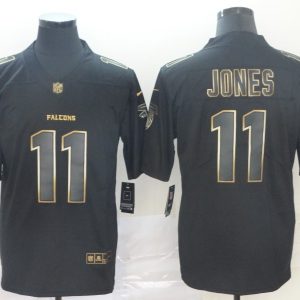 Nike Falcons #11 Julio Jones Black Gold Vapor Untouchable Limited Men Jersey