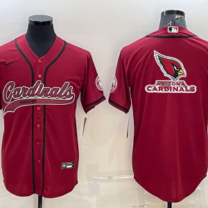 Men's Arizona Cardinals Red Team Big Logo With Patch Baseball Nike Jersey
