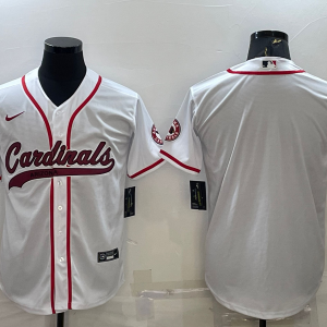 Men's Arizona Cardinals Blank White Nike Baseball Jersey