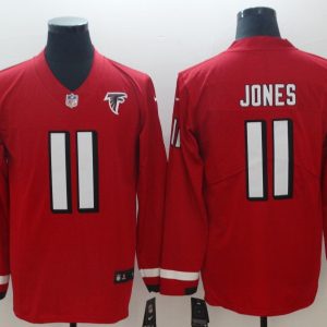 Men's Atlanta Falcons #11 Julio Jones Teams Nike Therma Long Sleeve Jersey