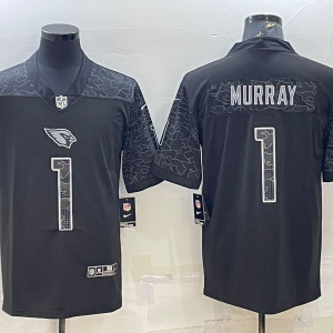 Men's Arizona Cardinals #1 Kyler Murray Black Reflective Limited Jersey