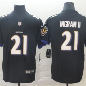 Nike Ravens #21 Ingram II Black Vapor Untouchable Limited Men Jersey