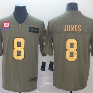 Men's Baltimore Ravens #8 Lamar Jackson 2019 Olive/Gold Salute To Service Limited Jersey