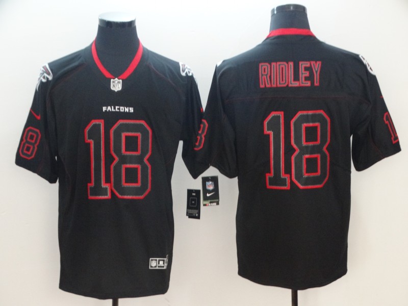 NFL 2018 Atlanta Falcons #18 Ridley Lights Out Black Color Rush Limited Jersey