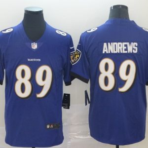 Nike Ravens #89 Anderws Purple Vapor Untouchable Limited Men Jersey