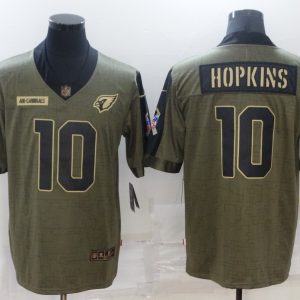 Men's Arizona Cardinals #10 Hopkins 2021 Olive Salute To Service Limited Jersey
