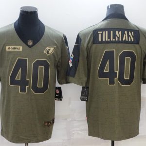 Men's Arizona Cardinals #40 Pat Tillman 2021 Olive Salute To Service Limited Jersey