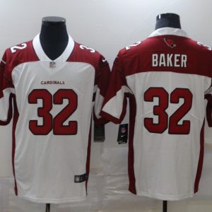 Men's Arizona Cardinals #32 Baker White Vapor Untouchable Limited Jersey