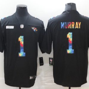 Arizona Cardinals #1 Kyler Murray Rainbow Black Limited Men Jersey