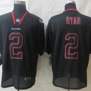 New Nike Atlanta Falcons 2 Ryan Lights Out Black Elite Jersey