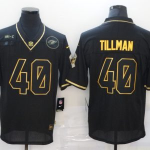 Men's Arizona Cardinals #40 Pat Tillman 2020 Black/Gold Salute To Service Limited Jersey