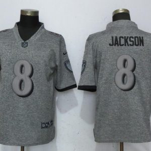 New Nike Baltimore Ravens 8 Jackson Gray 2017 Vapor Untouchable Men's Stitched Gridiron Gray Limited