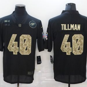 Men's Arizona Cardinals #40 Pat Tillman 2020 Black Camo Salute To Service Limited Jersey