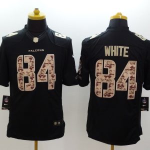 Nike Atlanta Falcons #84 White Black Salute TO Service Jersey