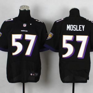 Nike Baltimore Ravens #57 Mosley Black Elite Jersey