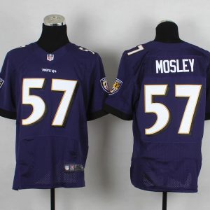 Nike Baltimore Ravens #57 Mosley Purple Elite Jersey