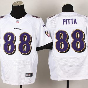 Nike Baltimore Ravens #88 Pitta White Elite Jersey