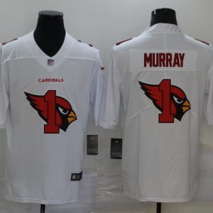 Men's Arizona Cardinals #1 Kyler Murray White Shadow Logo Limited Jersey