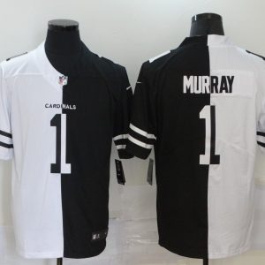 Men's Arizona Cardinals #1 Kyler Murray Black/White Split 2020 Vapor Untouchable Limited Jersey