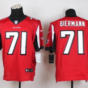 Nike Atlanta Falcons #71 Biermann Red Elite Jersey