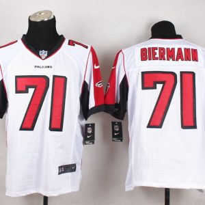 Nike Atlanta Falcons #71 Biermann White Elite Jersey