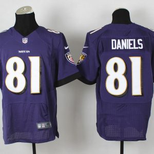 Nike Baltimore Ravens #81 Daniels Purple Elite Jersey