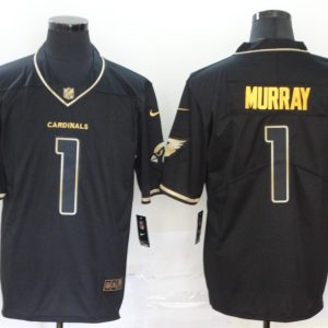 Men's Arizona Cardinals #1 Kyler Murray Black 2019 Golden Edition Limited Jersey