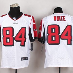 Nike Atlanta Falcons #84 White White Elite Jersey
