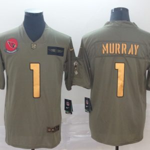 Men's Arizona Cardinals #1 Kyler Murray 2019 Olive/Gold Salute To Service Limited Jersey