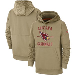 Nike Arizona Cardinals Khaki 2019 Salute to Service Therma Pullover Hoodie