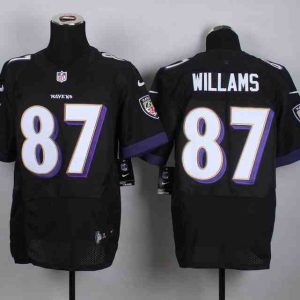 Nike Baltimore Ravens #87 Willams Black Elite Jersey
