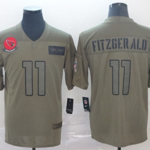 Nike Cardinals #11 Larry Fitzgerald 2019 Olive Salute To Service Limited Men Jersey