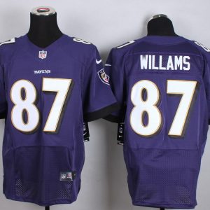 Nike Baltimore Ravens #87 Willams Purple Elite Jersey