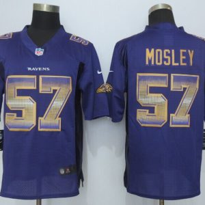 2015 New Nike Baltimore Ravens 57 Mosley Purple Strobe Limited Jersey