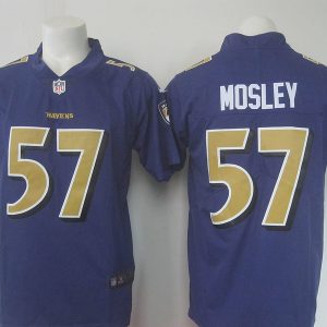 NFL Baltimore Ravens #57 Mosley Purple Rush Jersey