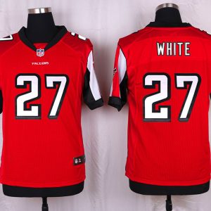 Nike Atlanta Falcons #27 White Red Elite Jersey