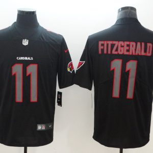 NFL 2018 Arizona Cardinals  #11 Fitzgerald Fashion Impact Black Color Rush Limited Jersey