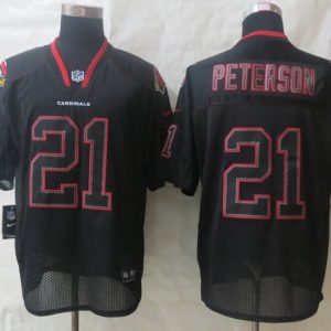 New Nike Arizona Cardicals 21 Peterson Lights Out Black Elite Jerseys