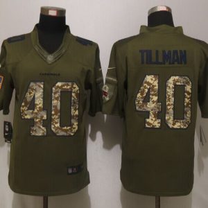 New Nike Arizona Cardinals 40 Tillman Green Salute To Service Limited Jersey
