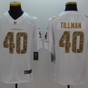 Nike Arizona Cardinals #40 Tillman White Saulte to Service Jersey