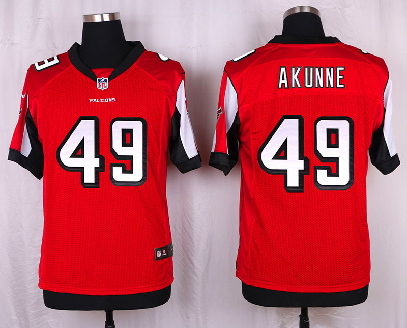 Nike Atlanta Falcons #49 Akunne Red Elite Jersey