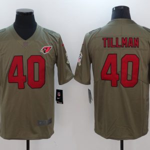Mens Arizona Cardinals #40 Tillman Olive Salute to Service Limited Jersey